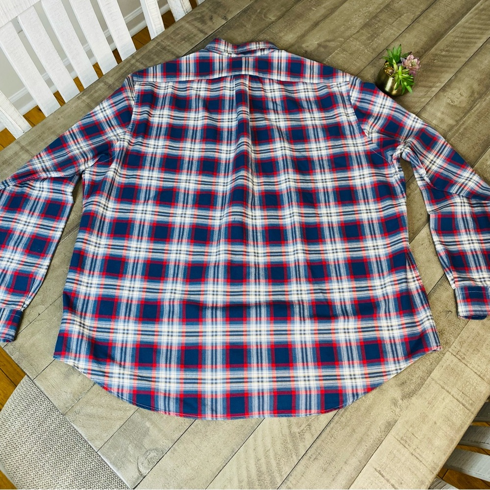 Polo Ralph Lauren Men’s Shirt Classic Fit Navy Red Plaid Pattern Size XXL - Picture 10 of 12